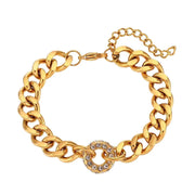 Bejeweled Cuban Bracelet
