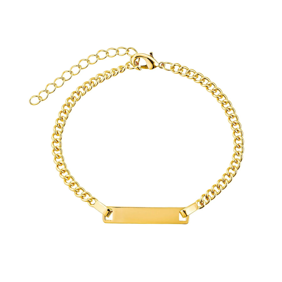Goldie Custom Engraved Bar Bracelet
