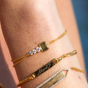 Goldie Custom Engraved Bar Bracelet