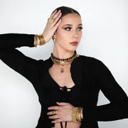 Helios Textured Statement Bangle