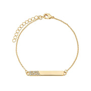 Nellie Custom Engraved Bar Pendant Bracelet