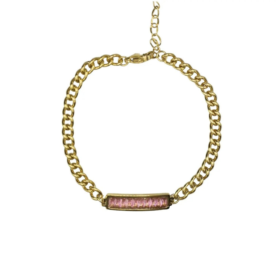 Pink Romance Cuban Bracelet