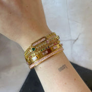 Pink Romance Cuban Bracelet