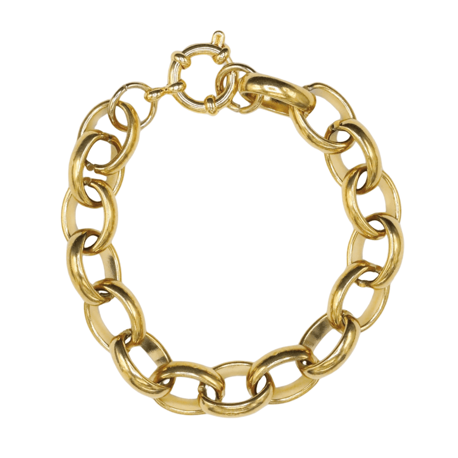 Round Link Bracelet- Gold