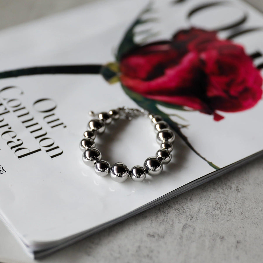 Silver Beaded Bracelet