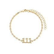 Tennis Angel Number Bracelet