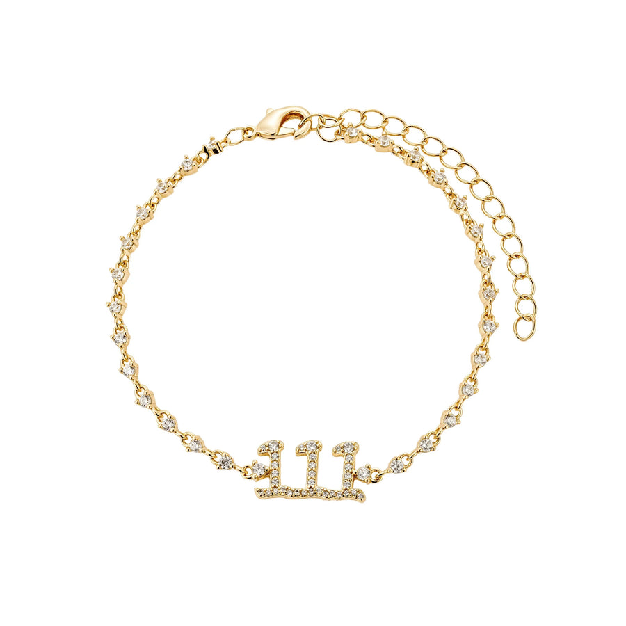 Tennis Angel Number Bracelet