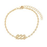 Tennis Angel Number Bracelet
