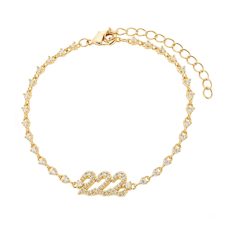Tennis Angel Number Bracelet