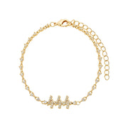 Tennis Angel Number Bracelet