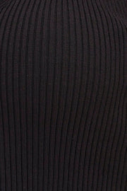 Black Knit Wrap Cami