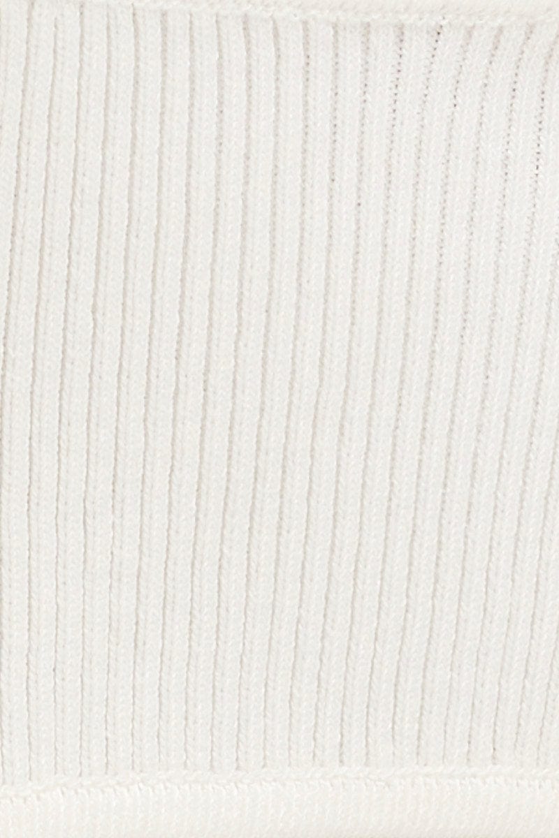 White Knit Wrap Cami