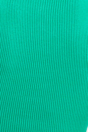 Green Knit Top Sleeveless Crop