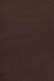 Brown Knit Top Long Sleeve Crop