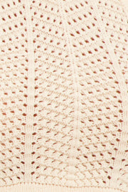 White Crochet Halter Neck Top
