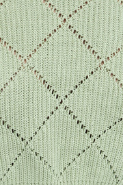 Green Knit Jumper Long Sleeve Crew Neck