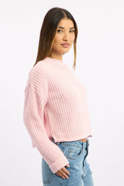Pink Chenille Knit Jumper Long Sleeve