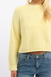 Yellow Chenille Knit Jumper Long Sleeve