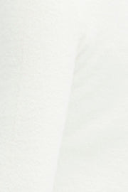 White Knit Top Long Sleeve Square Neck
