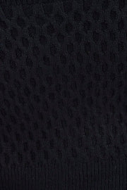 Black Cable Knit Shrug And Singlet Top Long Sleeve