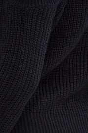 Black Knit Top Long Sleeve Cut Out