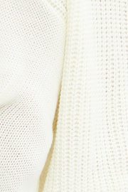 White Knit Top Long Sleeve Relaxed
