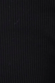 Black Knit Top Long Sleeve Twisted Front