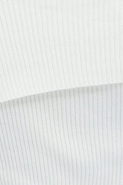White Knit Top Off The Shoulder Ribbed