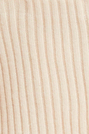 Beige Knit Top Sleeveless Crop Cross Over