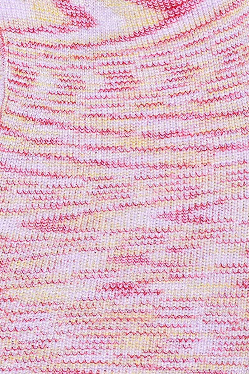 Multi Knit Top Sleeveless Crop