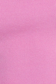 Pink Knit Top Sleeveless Crop Halter