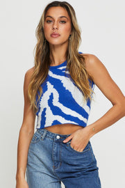 Print Knit Top Sleeveless