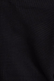 Black Knit Top Long Sleeve Oversized Turtleneck