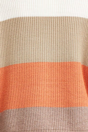 Stripe Knit Top Long Sleeve Colour Block