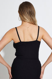 Black Knit Top Sleeveless