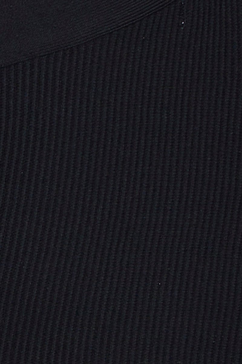 Black Knit Top Sleeveless Halter