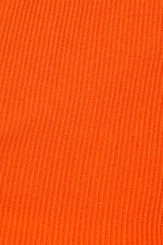 Orange Knit Top Sleeveless Halter