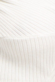 White Knit Top Sleeveless Crop Halter