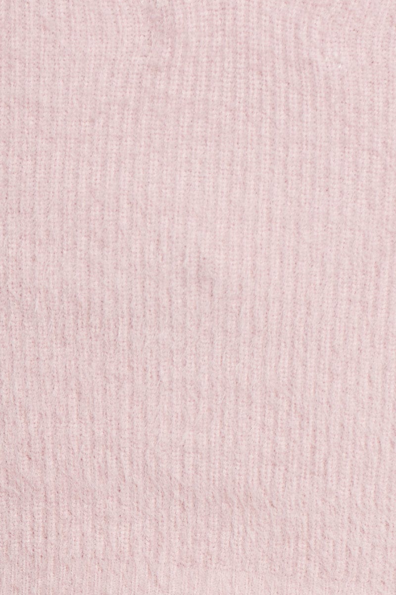 Pink Fluffy Knit Top