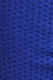 Blue Knit Crop Top