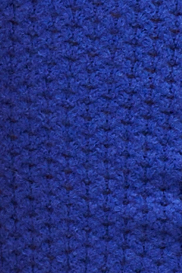 Blue Knit Crop Top