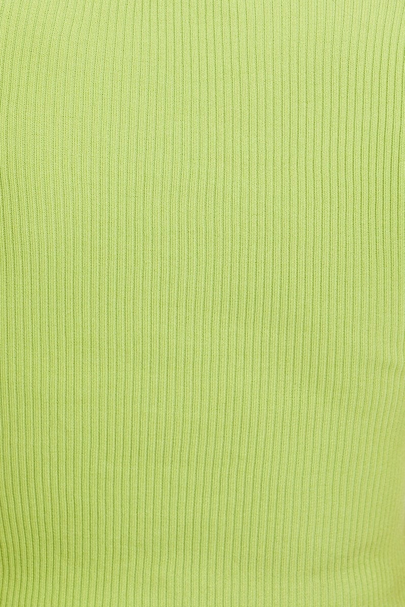 Green Short Sleeve Knit Top